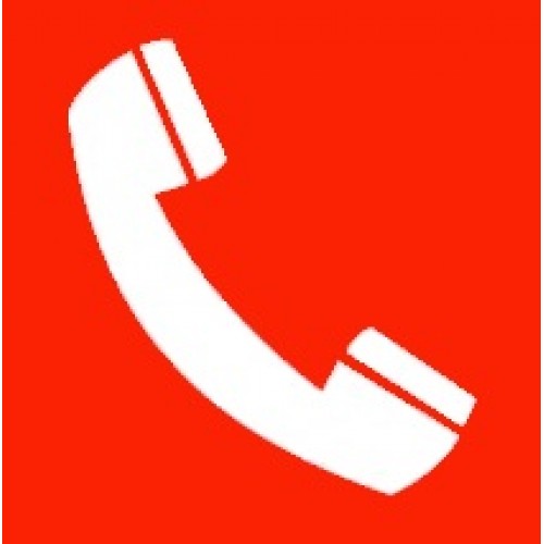 Знак F05 Телефон для использования при пожаре (в том числе телефон прямой связи с пожарной охраной) 10х10