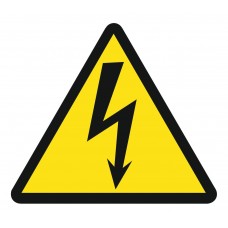 Знак W08 Опасность поражения электрическим током 20х20 